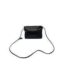 Amanda Smith Women&#39;s Black Leather Handbag Shoulder Bag Small Skinny Strap - $17.99