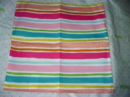 Design Group Fabric Cloth Napkins Multi Color Stripe Pattern Set of 6 New - £10.10 GBP