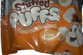 Stuffed Puffs Marshmallows Salted Caramel Filled Marshmallo 8.6oz Bag-NE... - $8.79