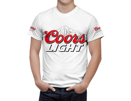 Coors Light Beer White T-Shirt, High Quality, Gift Beer Shirt - £25.49 GBP