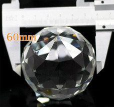 1PCS 60mm Quartz Crystal Glass Faceted Ball - £10.25 GBP