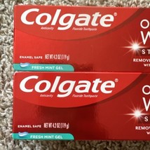 LOT OF 2 Colgate Optic White Stain Fighter Toothpaste - Fresh Mint Gel 4... - £10.23 GBP