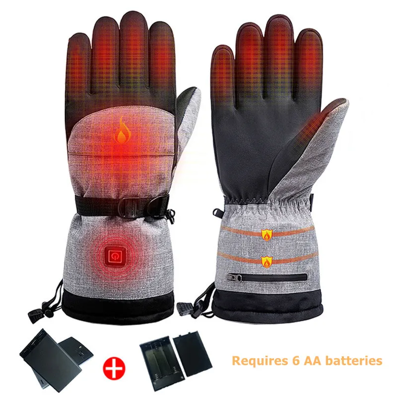 Winter Gloves Heating Hand Warmer Electric Thermal Gloves Waterproof Snowboard C - £112.25 GBP