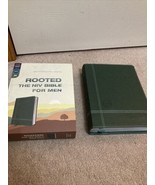 ROOTED NIV BIBLE FOR MEN GREEN LEATHER SOFT - £36.30 GBP