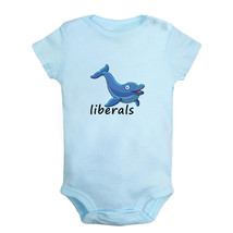 Liberals Funny Bodysuit Baby Animal Dolphin Romper Infant Kids Jumpsuits Outfits - £7.91 GBP+