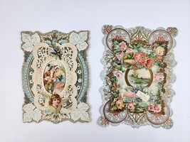 2x Victorian 1890&#39;s Paper Lace Valentines Card Multi-Layered  Love Frien... - $29.69