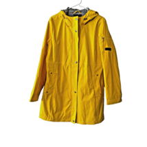 Sam Edelman Hooded Rain Jacket Yellow Medium Pockets - £51.14 GBP