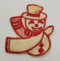 Vintage Snowman With Scarf Red &amp; White Patch  - £10.95 GBP