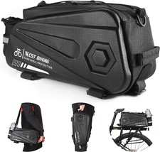 Bicycle Trunk Pannier Bag, Double Water-Resistant Zipper, 8.6L Capacity, Cycling - £32.04 GBP