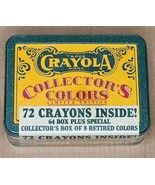 Vtg CRAYOLA 1991 Collectors Colors Limited Edition Tin 72 Crayons + 8 Re... - €27,96 EUR
