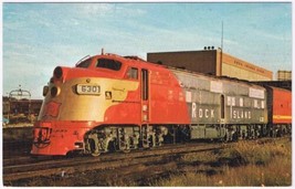 Postcard Train Rock Island 630 Electro-Motive E6 Chicago Illinois - $3.95