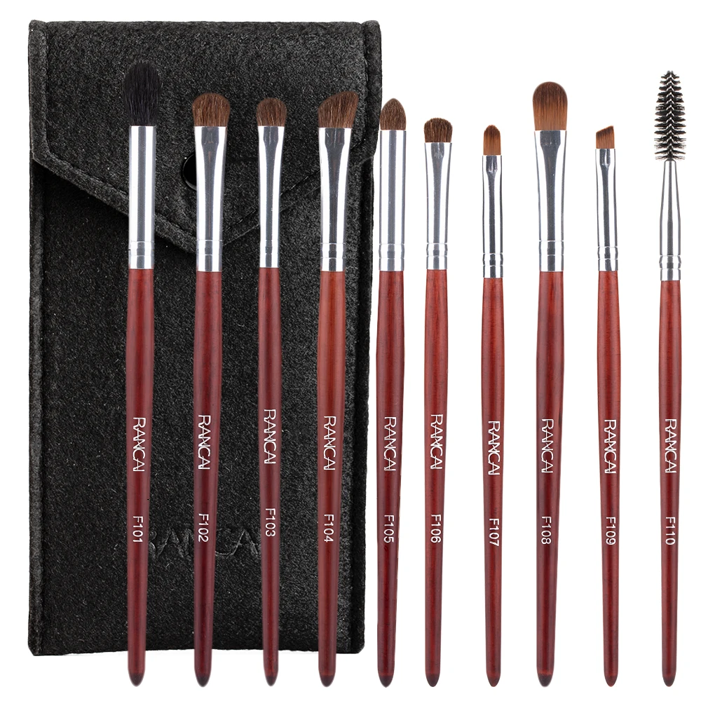 Ow makeup brushes set natural pony hair blending smudge shader beautymakeup brushes for thumb200