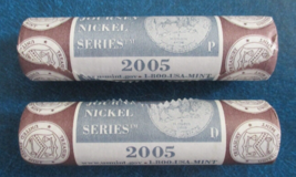 2005 WESTWARD JOURNEY NICKEL SERIES P &amp; D U. S. MINT ROLLS - £7.93 GBP