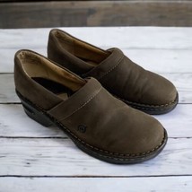 Born BOC Brown Slip On Clogs Size 8.5/40 Loafers Occupational Comfort Nurse - £19.56 GBP