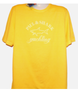 Paul &amp; Shark AUTHENTIC Men&#39;s Yellow Italy Cotton T-Shirt Shirt Size L - £87.69 GBP