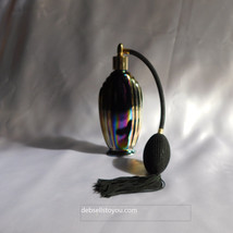 Dark Iridescent Glass Perfume Atomizer Bottle # 22693 - £7.74 GBP