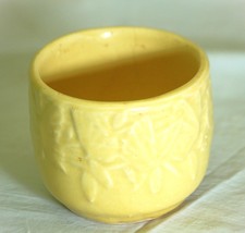 Yellow Footed Succulent Planter Art Pottery Butterflies - $21.77