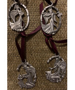 Lot of 4 Longaberger Silver Pewter Angels - £7.82 GBP
