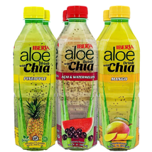 Iberia Aloe Vera Drink with Aloe Pulp and Chia Seeds 16.9 Ounce (Pack of 6) 2 X  - £17.67 GBP