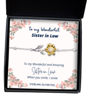 To my Sister in Law, when you smile, I smile - Sunflower Bracelet. Model... - £31.41 GBP