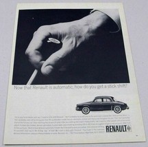 1963 Print Ad Renault Dauphine Economy Sedan with Automatic Stick Shift - $9.88