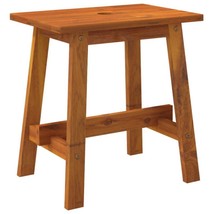 Outdoor Garden Wooden Bench Stool Solid Acacia Wood Patio Stools Side So... - £41.59 GBP+