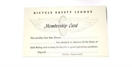 Bicycle Safety League Membership Card Fold Out Display 1960s - $22.32