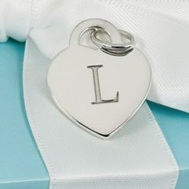 Tiffany Letter L Heart Pendant or Charm Notes Alphabet in Sterling Silver - £214.98 GBP