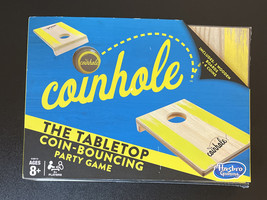 Hasbro Coinhole Table Top Coin Bouncing Party Game Cornhole - £8.57 GBP