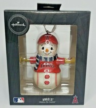 2019 Hallmark MLB Angels Snowman Sports Christmas Ornament U57/2960 - £15.17 GBP