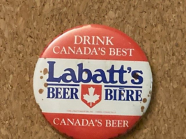 Vintage Labatt&#39;s Canada&#39;s Beer Collectible Pinback Pin Button 3&quot; - $9.05