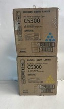 2 New Genuine Ricoh Pro C5300s,C5310s Cyan &amp; Yellow Toners 828598, 828560 - $249.79 CAD