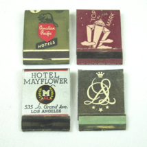 4 Vintage Matchbooks Royal York, Top of the Mark, Hotel Mayflower Detroit Leland - £15.68 GBP
