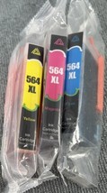 Lot Of Three For HP 564XL Color Ink Printer Cartridge PhotoSmart 7520 7510 - £8.39 GBP