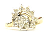 13 Women&#39;s Cluster ring 14kt Yellow Gold 347384 - £393.29 GBP