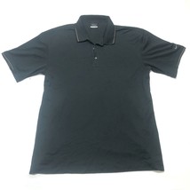 Nike Golf Polo Shirt Mens XL Black Collared Swoosh Logo Short Sleeve - £11.15 GBP