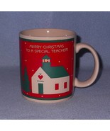 Hallmark &quot;Merry Christmas to a Special Teacher&quot; Coffee Tea Mug Cup 1986 - £3.92 GBP
