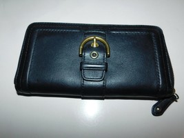 Coach Campbell Black Full Size Zip Around Wallet - £71.93 GBP