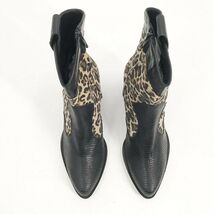 Alberto Zago Leopard Tejus Nero Ankle Made in Italy Boots -Size 38(Italy... - €54,85 EUR