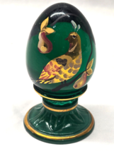 Vintage FENTON Hand Painted &amp; SIGNED Glass Egg Paperweight Decor Piece #... - $60.48