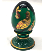 Vintage FENTON Hand Painted &amp; SIGNED Glass Egg Paperweight Decor Piece #... - $82.67 CAD