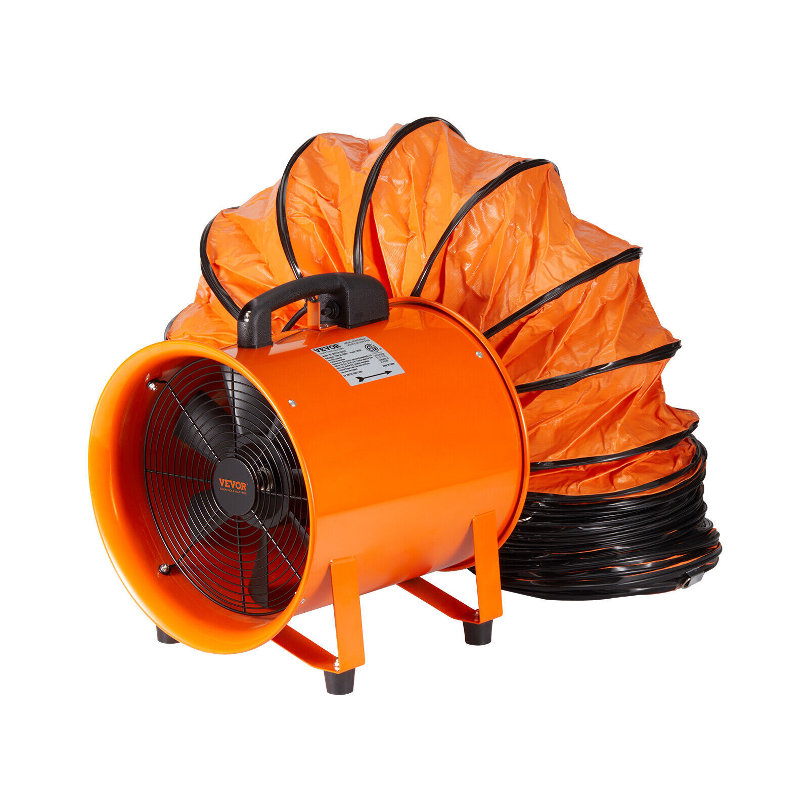 VEVOR 10" Extractor Fan Blower Portable 5m Duct Hose Ventilator Industrial
