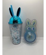 LOT of Bunny Glitter Cup w/ Straw &amp; Light Up Bunny Ball - $18.22 CAD