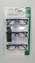 Foster Grant Full Frame Ladies Fashion +2.00Reading Glasses 3pk - £10.27 GBP