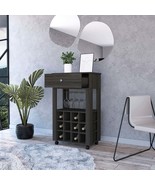 Bayamón Bar Cart: 12 Wine Cubbies, Espresso - $4,019.02 MXN