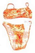 Sunsets Kiki Bay Orange Bandeau Scoop Bikini Swimsuit Size D-Cup/Large NWT - £53.94 GBP