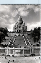 Basilica of the Sacred Heart of Montmarter and the Gardens Paris France Postcard - £6.92 GBP