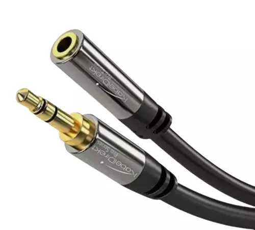 KabelDirekt – 6 feet 3.5mm Male to 3.5mm Female Stereo Audio Extension Cable - £12.90 GBP