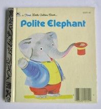 Polite Elephant Vintage Childrens First Little Golden Book ~ Richard Scarry Hb - £5.36 GBP