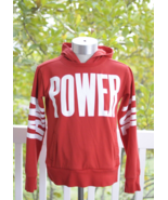 Athleta Girl Hoodie Sweatshirt Pullover Red I am POWERFUL Size L 12 - £15.67 GBP